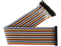 Joy-it RB-CB2-030 Jumperkabel Raspberry Pi® [40x Draadbrug-bus - 40x Draadbrug-bus] 30.00 cm Bont Incl. pins - thumbnail