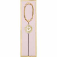 Sterretje Nummer 0 Kaars Goud Pink - thumbnail