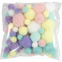 Creativ Company Pom-poms pastelkleuren, 62gr. - thumbnail