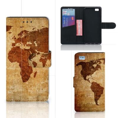 Huawei Ascend P8 Lite | Flip Cover | Wereldkaart Huawei Ascend P8 Lite | Flip Cover | Wereldkaart