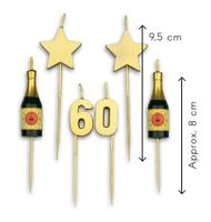 Taartkaarsjes Set 60 Jaar (6st) - thumbnail