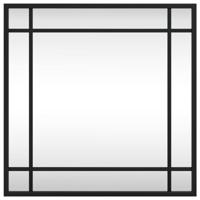 VidaXL Wandspiegel vierkant 40x40 cm ijzer zwart - thumbnail
