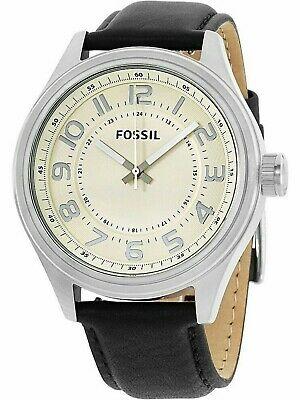 Horlogeband Fossil BQ2246 Leder Zwart 22mm