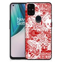 Telefoonhoesje OnePlus Nord N10 5G Angel Skull Rood - thumbnail