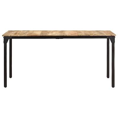 VidaXL Eettafel 160x80x76 cm ruw mangohout