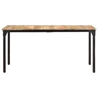 VidaXL Eettafel 160x80x76 cm ruw mangohout - thumbnail