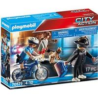 Playmobil 70573 City Action Politiefiets Achtervolging van de Zakkenroller - thumbnail