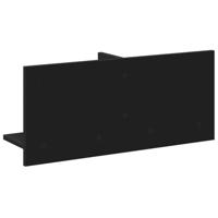 Wandkast 70x16,5x30 cm bewerkt hout zwart - thumbnail