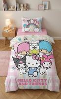 Hello Kitty Dekbedovertrek 140x200 cm - 70x90 cm - roze -Polyester - thumbnail