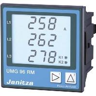 Janitza UMG 96RM-P L-N: 10-300 VAC, L-L: 18-520 VAC