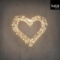 Luca Lighting LED Hart + Timer 35x35x5 cm Wit Licht - thumbnail