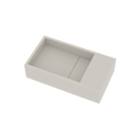 Fontein Ideavit Solidcube 40x22x10 cm Solid Surface Omkeerbaar Mat Wit Ideavit - thumbnail