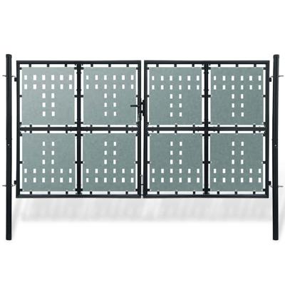 Zwarte enkele deur schuttingpoort 300x150 cm