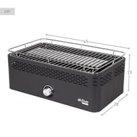 Draagbare en rookvrije houtskoolbarbecue Aktive Roestvrij staal Ijzer 45 x 19 x 28 cm - thumbnail
