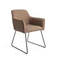 Jesper Home Eetkamerstoel 'Hofu' Slide Black, kleur French Toast - thumbnail