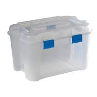 Curver 243696 Opbergbox TOTEM Box 60L, transparent / blau Transparant, Blauw 1 stuk(s) - thumbnail