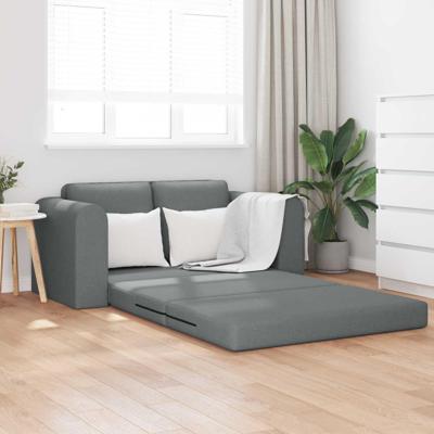 Vouwsofa Bed Donkergrijs 148 x 71 x 83 cm Stof