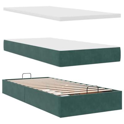 Ottoman bed met matrassen en LED's 180x200cm fluweel