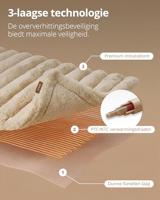 Duux Yentl Overblanket Stripped Rabbit Faux Fur (200 x 200) Elektrische deken Beige - thumbnail