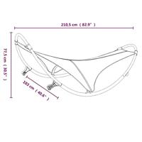 Ligbed schommelend met wieltjes staal en textileen stof groen - thumbnail