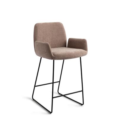 Jesper Home Misaki barkruk H65 Mocha Mist slide black