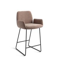 Jesper Home Misaki barkruk H65 Mocha Mist slide black - thumbnail