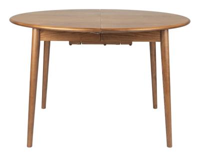 Zuiver Twist Uitschuifbare Eettafel Rond 120|160 cm Walnoot - Bruin