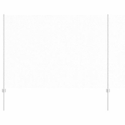 VidaXL Hek met paal zilver 1,6 x 10 m staal