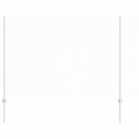 VidaXL Hek met paal zilver 1,6 x 10 m staal - thumbnail