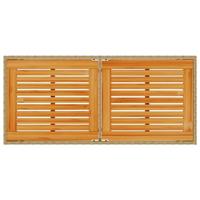 Tuintafel met acaciahouten blad 115x54x74 cm poly rattan beige - thumbnail