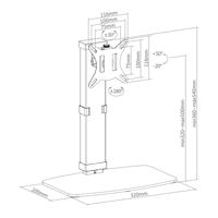 My Wall HL 55 L Monitorvoet 1-voudig 43,2 cm (17) - 81,3 cm (32) Zwart In hoogte verstelbaar - thumbnail