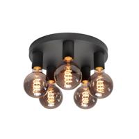 Highlight Plafondlamp Basic 5 lichts Ø 30 cm E27 zwart - thumbnail