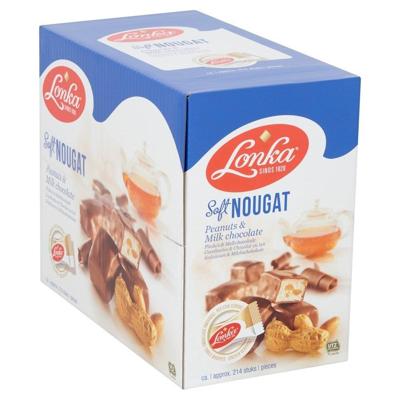 Lonka - Soft Nougat Pinda's & Melkchocolade (individueel verpakt) - 214 stuks