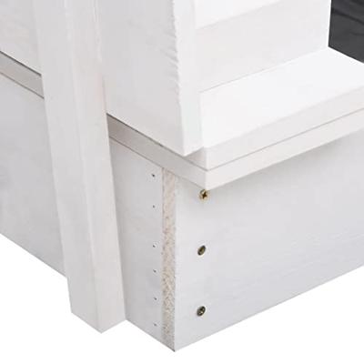 Zandbak 95x90x15 cm vurenhout wit