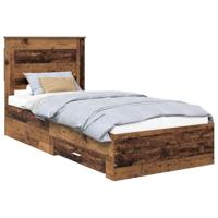 Bedframe met lade met hoofdeinde met opslag Bewerkt hout - thumbnail