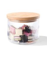 HEMA Voorraadpot glas 0.7L gestreept (transparant) - thumbnail