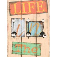 Wandkapstok met 6 haken LIVE LIFE 120x40 cm - thumbnail