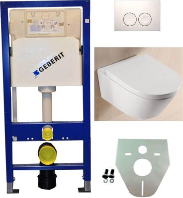 Complete Toiletset met Geberit UP 100 + Metro wc+zitt.+ Delta 21 wit Complete Toiletset met Geberit UP 100 + Metro wc+zitt.+ Delta 21 wit
