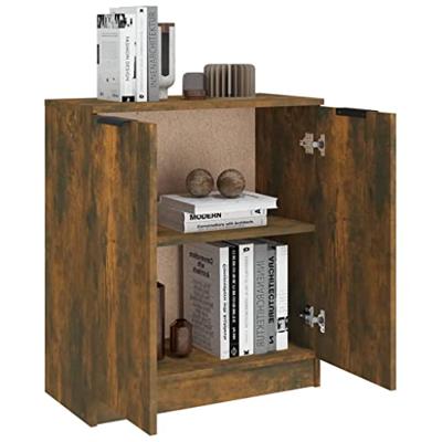 Dressoir 60x30x70 cm bewerkt hout gerookt eikenkleurig