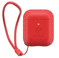 Catalyst Lanyard Case voor AirPods 1 en 2 - Siliconen hoes voor AirPods-case, inclusief koord, hoogglanzende oppervlakteafwerking met extra grip, compatibel met draadloos opladen - Rood - thumbnail
