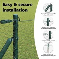 VidaXL Afrasteringspaal groen 10 x 1,6 m (25 mm gaas) staal en pvc - thumbnail