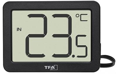 TFA Dostmann Digitales Innen-Außen-Thermometer Thermometer Zwart