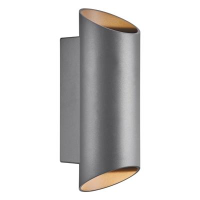 Enzo Nordlux wandlamp nico rond 2x gu10 antraciet ip54 - 4800918