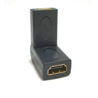 HDMI Female to Female Right Angle 90-180 Degree Adapter,Gilded - thumbnail