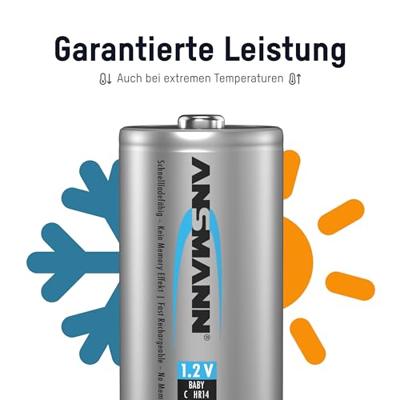 Oplaadbare C batterij (baby) Ansmann maxE HR14 NiMH 1.2 V 4500 mAh 2 stuk(s)