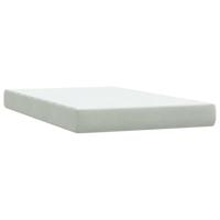 Boxspring met matras fluweel lichtgrijs 120x210 cm - thumbnail