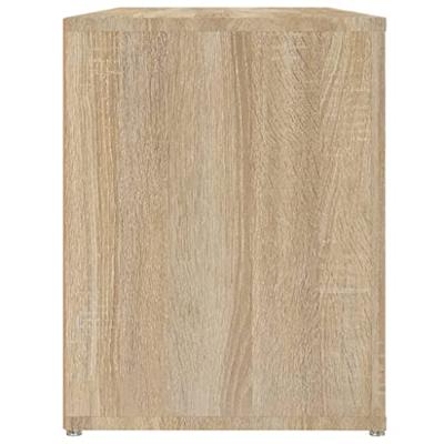 Schoenenrek 100x35x45 cm bewerkt hout sonoma eikenkleurig Schoenenrek 100x35x45 cm bewerkt hout sonoma eikenkleurig