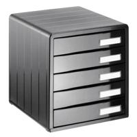 Rotho Timeless Buro Ladenbak 5 Dichte Lades Antraciet - thumbnail