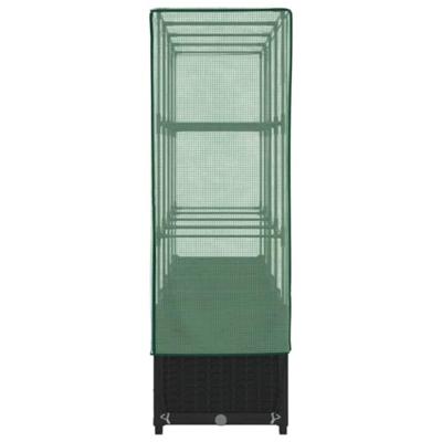 Plantenbak verhoogd met kashoes 160x40x138 cm rattanlook