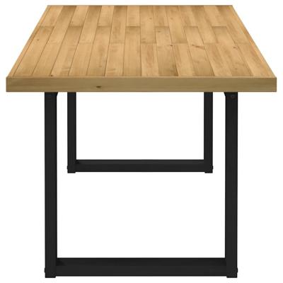 Eettafel NOAIN U-vormige poten 180x90x75 cm massief grenenhout